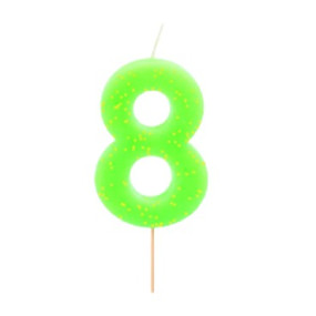 Vela 8 Verde Flúor